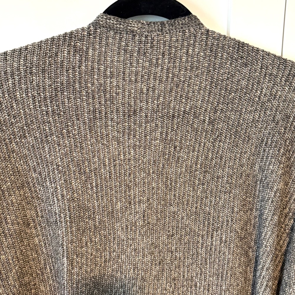Eileen Fisher Women's Black and Cream Grandpa Cardigan Sweater in Size L - Picture 8 of 11